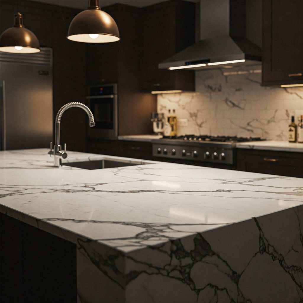 Quartz and Porcelian kitchen Worktops